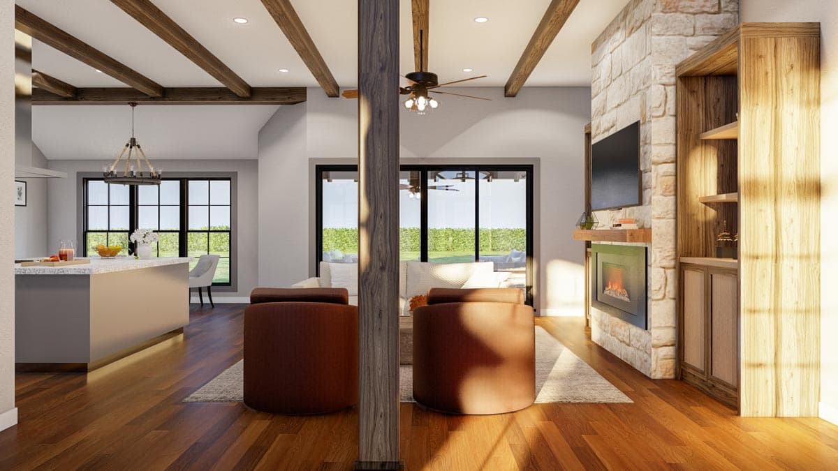 Plan 70853MK: 2076 Square Foot Tuscan-Inspired House Plan with One-Level Living - Architectural Designs - Image #8 - European, Mediterranean, Ranch, Transitional, Tuscan