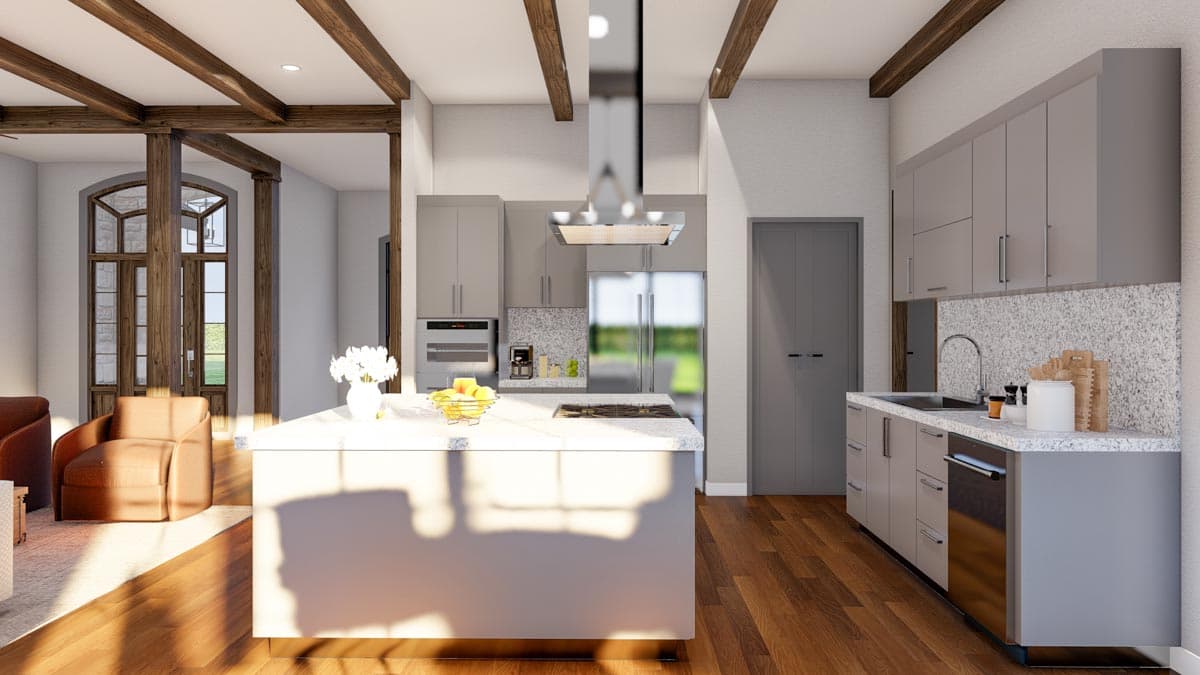 Plan 70853MK: 2076 Square Foot Tuscan-Inspired House Plan with One-Level Living - Architectural Designs - Image #12 - European, Mediterranean, Ranch, Transitional, Tuscan