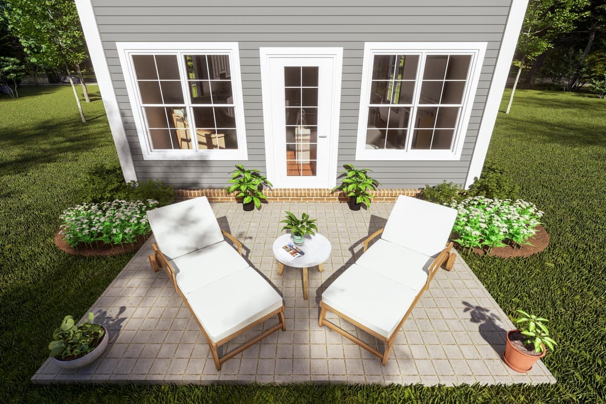 Plan 52327WM: 19-Foot-Wide 3 Bed House Plan Under 1600 Square Feet - Image #5 - Country, Traditional