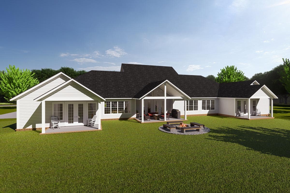 Plan 52329WM: Sprawling Multi-Generational Farmhouse Plan Under 5000 Square Feet - Image #4 - Country, Farmhouse