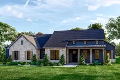 2712 Square Foot Contemporary Hill Country House Plan with 4 Bedrooms