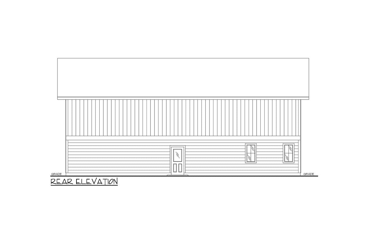 Plan 350043GH: Garage Workshop with One Bed Apartment with Expansion Possibilities - Image #4 - Barndominium, Traditional