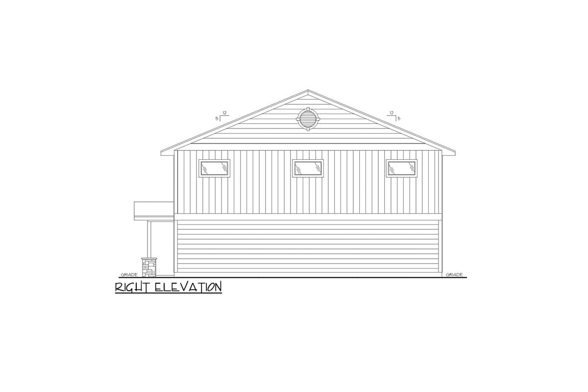 Plan 350043GH: Garage Workshop with One Bed Apartment with Expansion Possibilities - Image #5 - Barndominium, Traditional