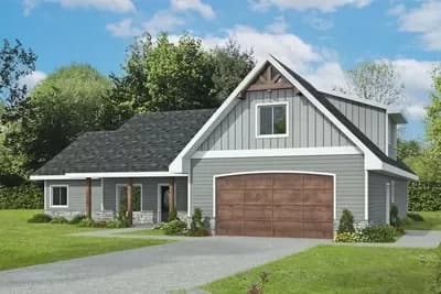 2023 Square Foot Country Home Plan with Upstairs Expansion Possibilities