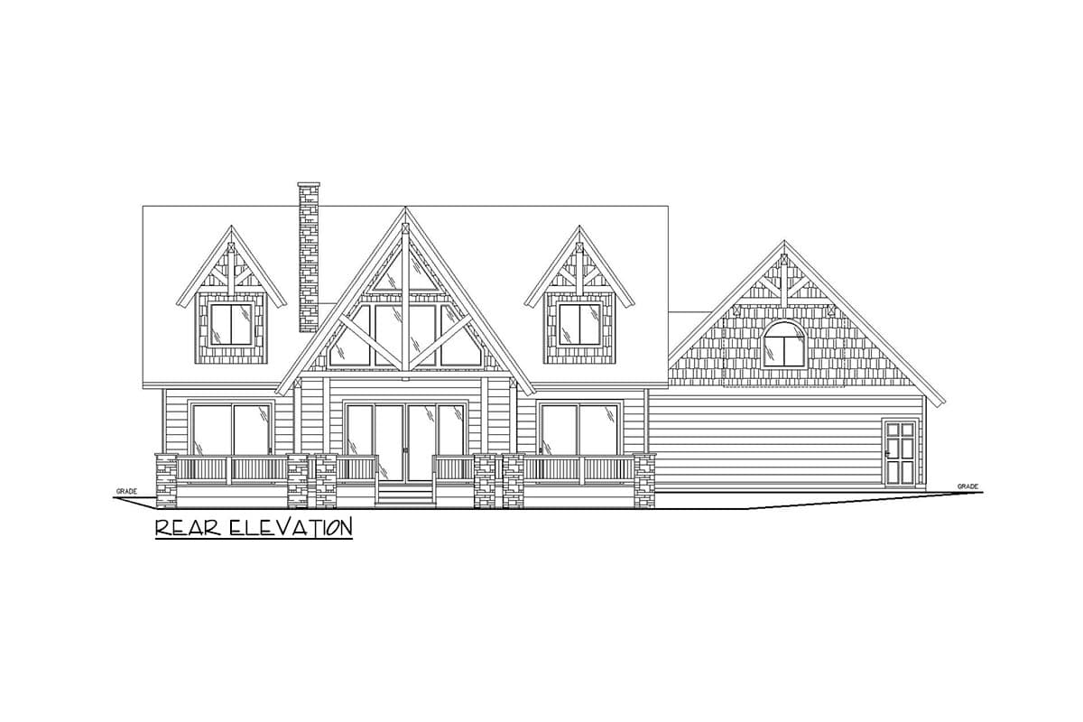 Plan 350050GH: Craftsman Plan with Vaulted Great Room and Master Suite Fireplace - 2613 Sq Ft - Image #4 - Country, Craftsman, Mountain, Rustic