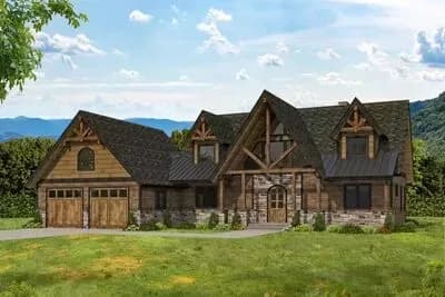 Craftsman Plan with Vaulted Great Room and Master Suite Fireplace - 2613 Sq Ft