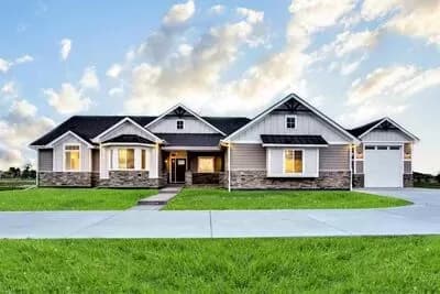 4,100 Sq Ft New American House Plan with RV Garage and Finished Lower Level