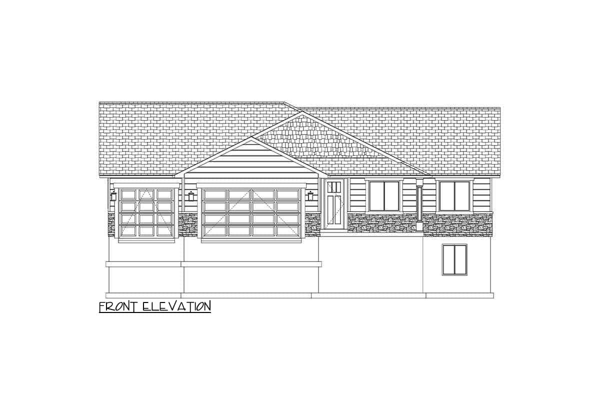 Plan 61452UT: One-Story 1689 Square Foot House Plan with Large Walk-In Pantry and Vaulted Family Room - Image #14
