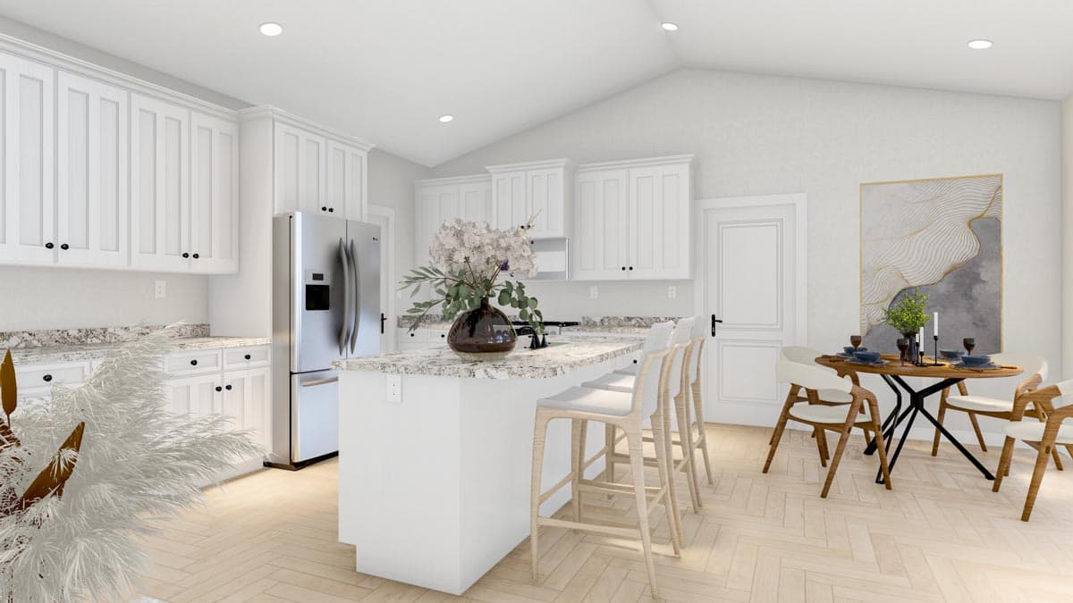Plan 61452UT: One-Story 1689 Square Foot House Plan with Large Walk-In Pantry and Vaulted Family Room - Image #10