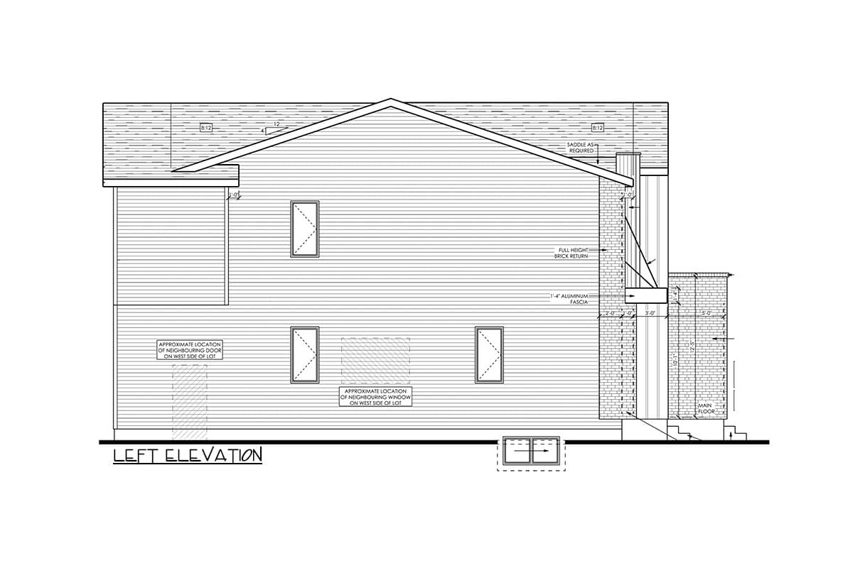 Plan 81821AB: Modern Duplex with Offset Units Under 1500 Square Feet with 3 Beds Plus Lower Level Expansion - Image #4 - Contemporary, Modern, New American
