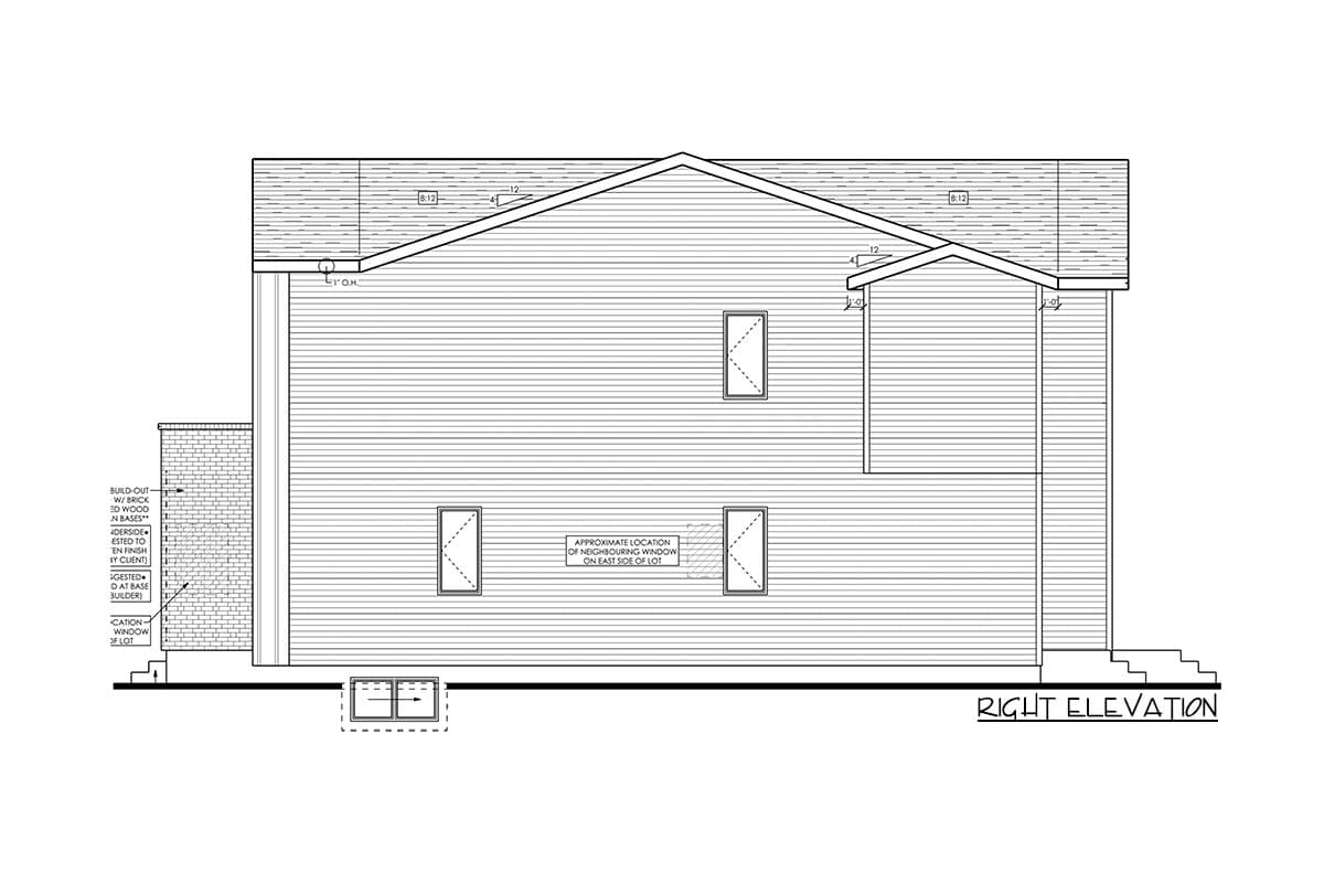 Plan 81821AB: Modern Duplex with Offset Units Under 1500 Square Feet with 3 Beds Plus Lower Level Expansion - Image #6 - Contemporary, Modern, New American