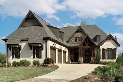 4 Bed Acadian House Plan with 4253 Square Feet of Heated Living