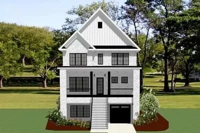 3-Story 2002 Square Foot House Plan Under 30-Feet Wide