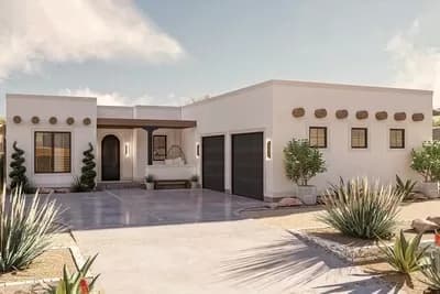 Adobe-Style One-Story 3 Bed House Plan Under 1900 Square Feet