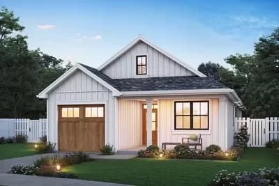 3 Bed New American Cottage House Plan Under 1500 Square Feet