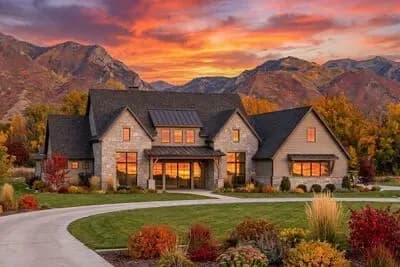 Transitional Farmhouse Plan with 4 Beds and a Home Office and an Outdoor Fireplace - 3563 Sq Ft