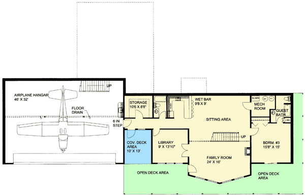 Plan 35475GH: Custom Northwest Home with Airplane Hanger - Floor Plan - Basement - Mountain, Northwest