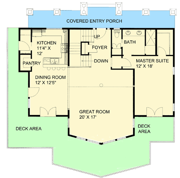 Plan 35476GH: Deluxe Mountain Home Plan - Floor Plan - Main Level - Mountain, Northwest