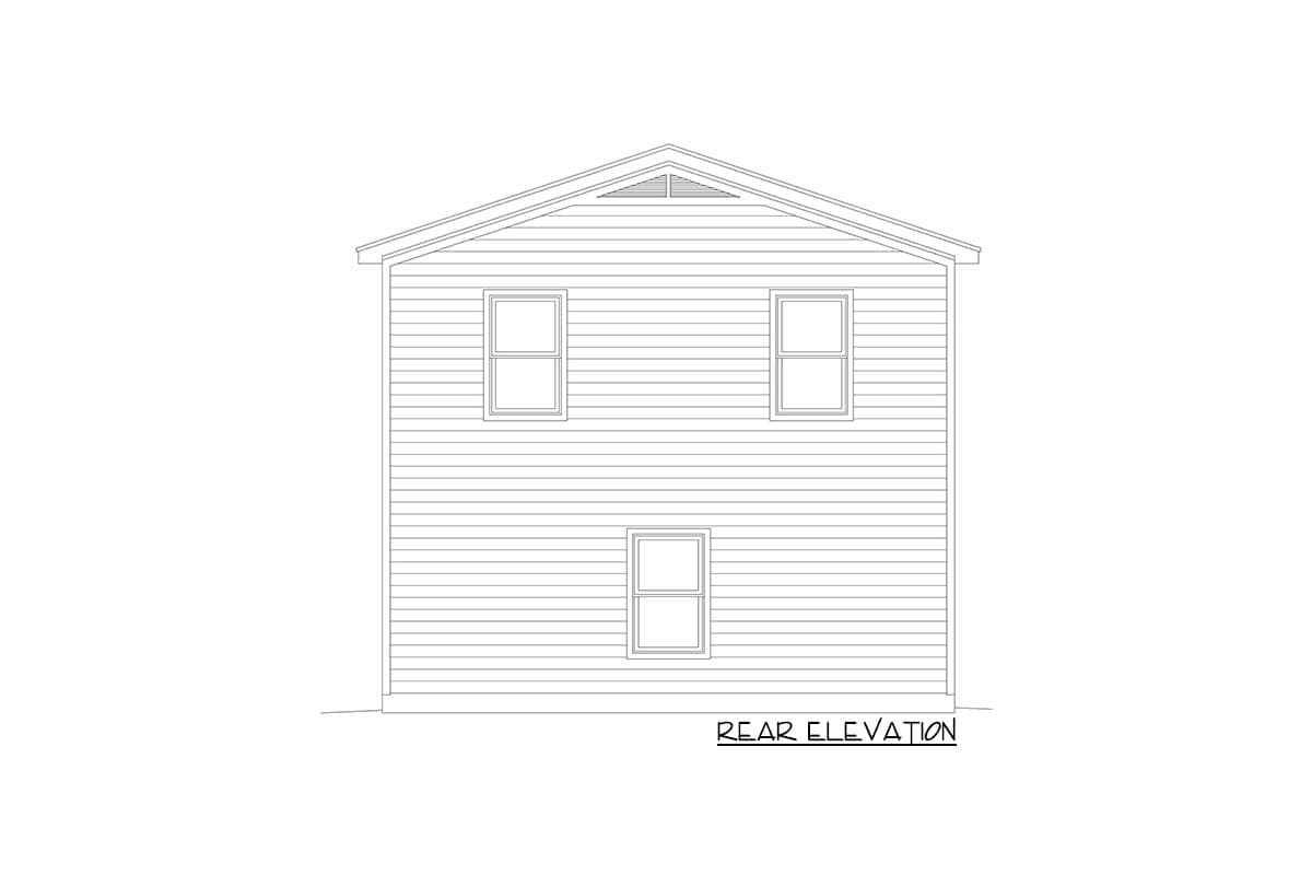 Plan 680184VR: 856 Square Foot 2-Bed Garage Apartment House Plan  - Image #4 - Carriage, Traditional