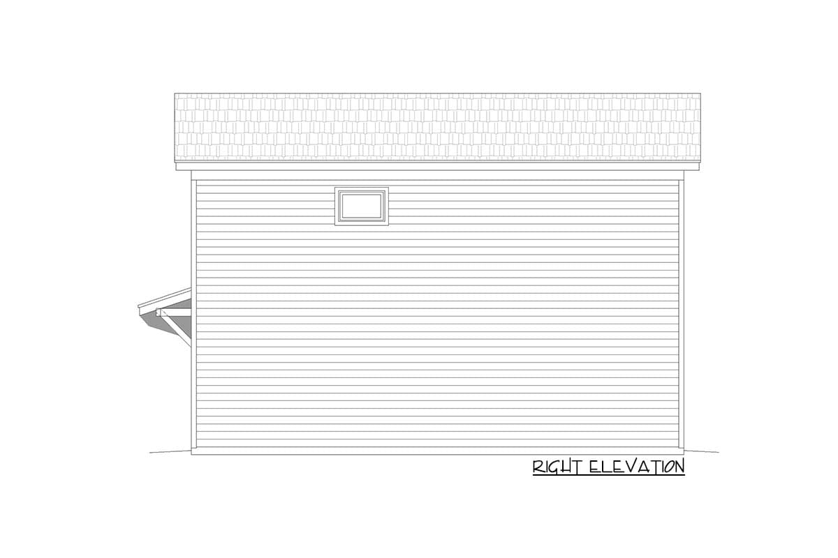 Plan 680184VR: 856 Square Foot 2-Bed Garage Apartment House Plan  - Image #5 - Carriage, Traditional