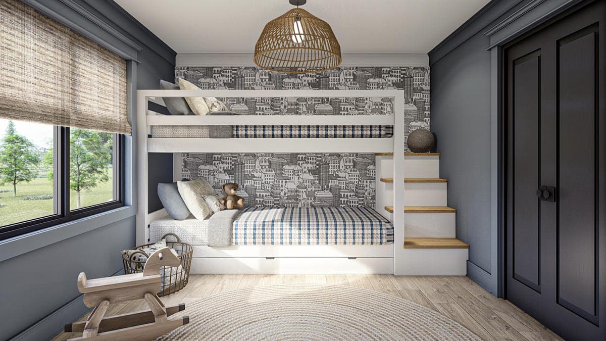 Plan 623276DJ: 30-Foot-Wide House Plan Under 1300 Square Feet with 1-Car Garage - Image #16 - Farmhouse, Modern Farmhouse, New American, Traditional