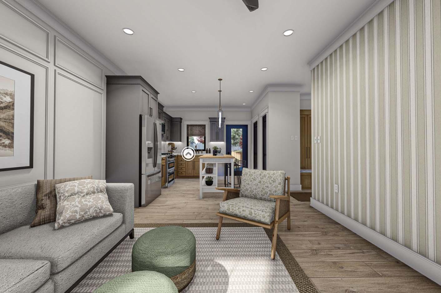 Plan 623276DJ: 30-Foot-Wide House Plan Under 1300 Square Feet with 1-Car Garage - Virtual Tour Cover Image - Farmhouse, Modern Farmhouse, New American, Traditional