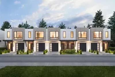 Modern Five-Plex with 1475 Square Foot 3 Bedroom Units