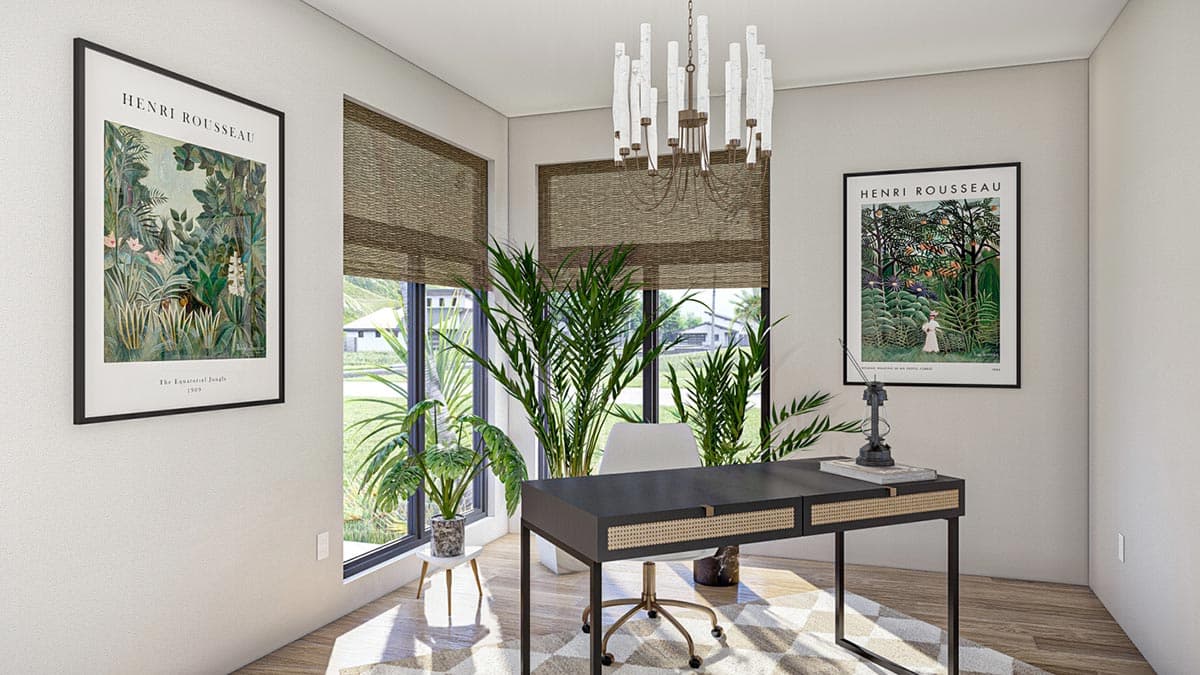 Plan 623277DJ: 1661 Square Foot 2-Bed Modern House Plan with Carport - Image #15 - Contemporary, Mid Century Modern, Modern