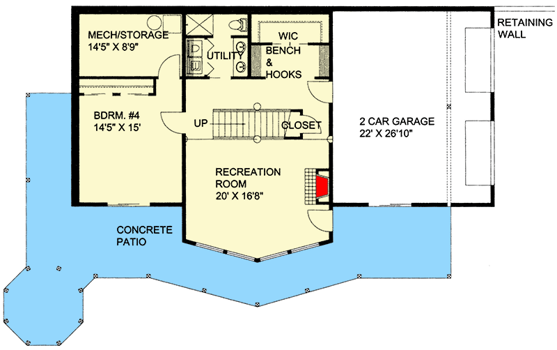 Plan 35482GH: Mountain Home Plan with Dramatic Window Wall - Floor Plan - Unfinished Lower Level - Contemporary, Mountain, Vacation