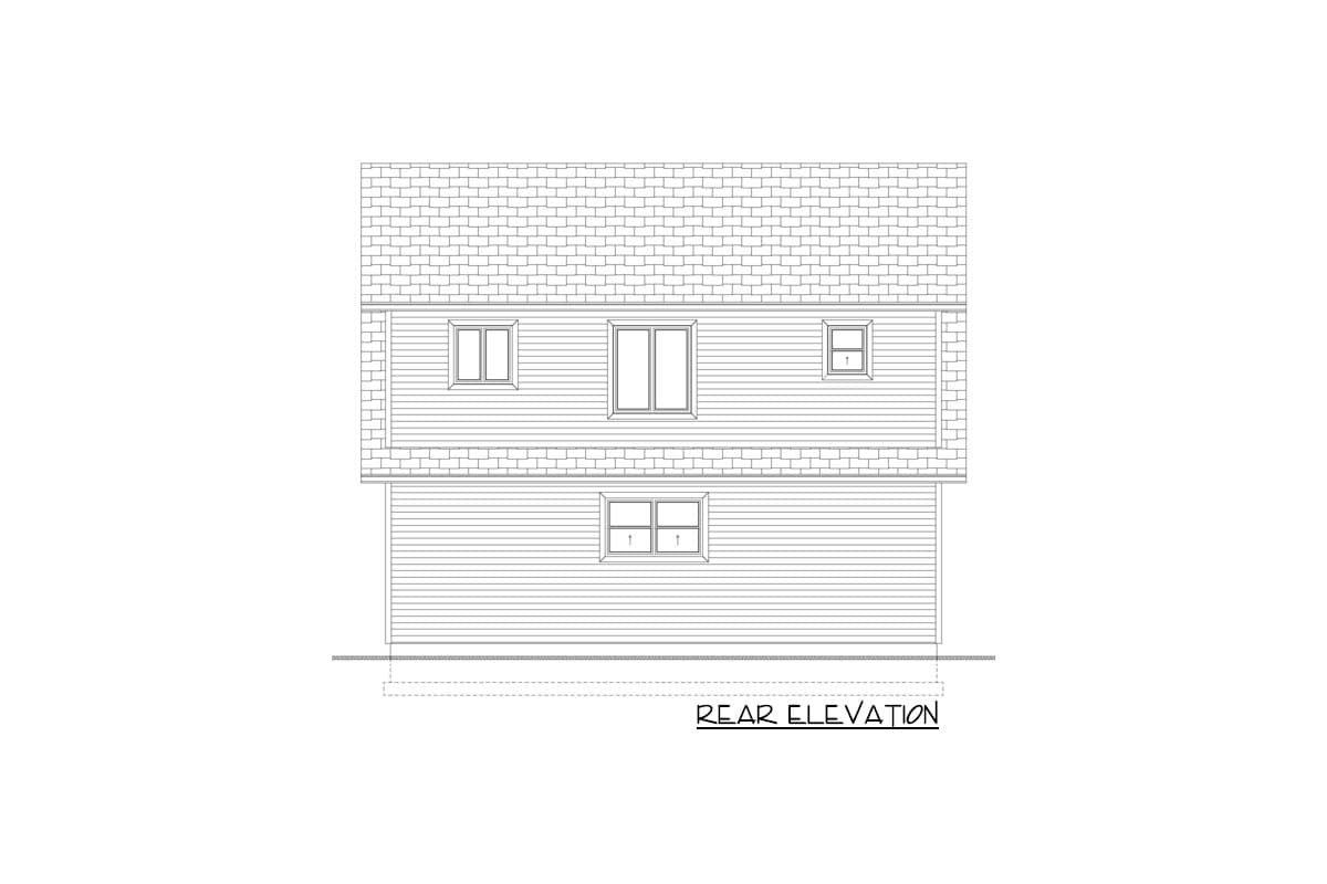 Plan 67767MG: 655 Sq Ft 2-Car Garage with 682 Sq Ft Upstairs Apartment - Image #5 - Carriage, Traditional