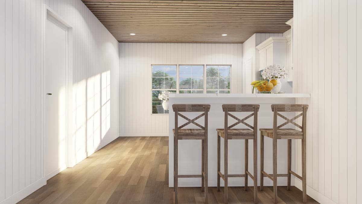 Plan 70855MK: RV Garage with 3 Side Bays and a 1371 Square Foot Apartment Above - Image #10 - Carriage, Rustic, Vacation