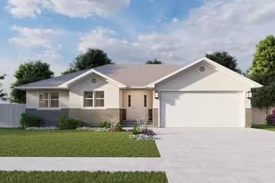 1252 Square Foot 3-Bed Traditional One-Story House Plan