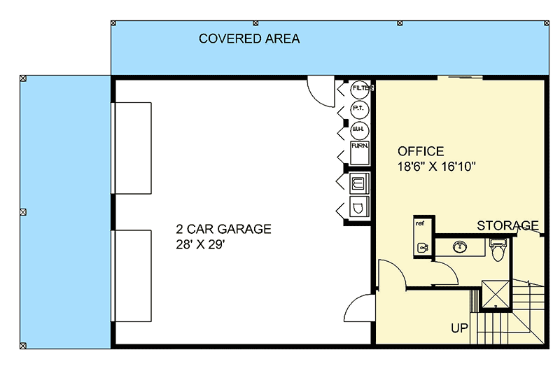 Plan 35485GH: Larger Version of a Carriage House Favorite - 1320 Sq Ft - Floor Plan - Ground Level - Carriage, Mountain, Northwest, Rustic