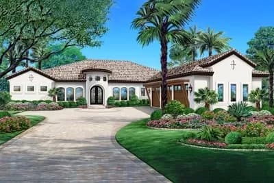 Contemporary Tuscan Inspired House Plan - 3975 Sq Ft