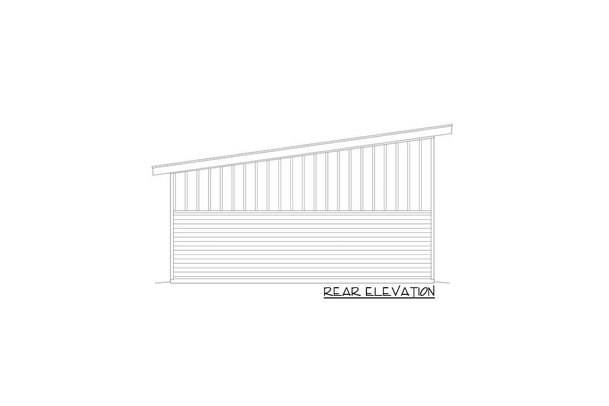 Plan 680187VR: 1500 Square Foot Modern RV Garage Plan - Image #4