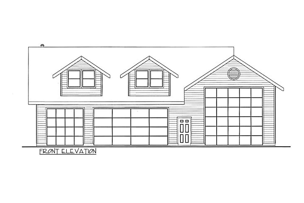 Plan 35489GH: RV Garage With Apartment Above - Image #6 - Carriage, Country, Traditional