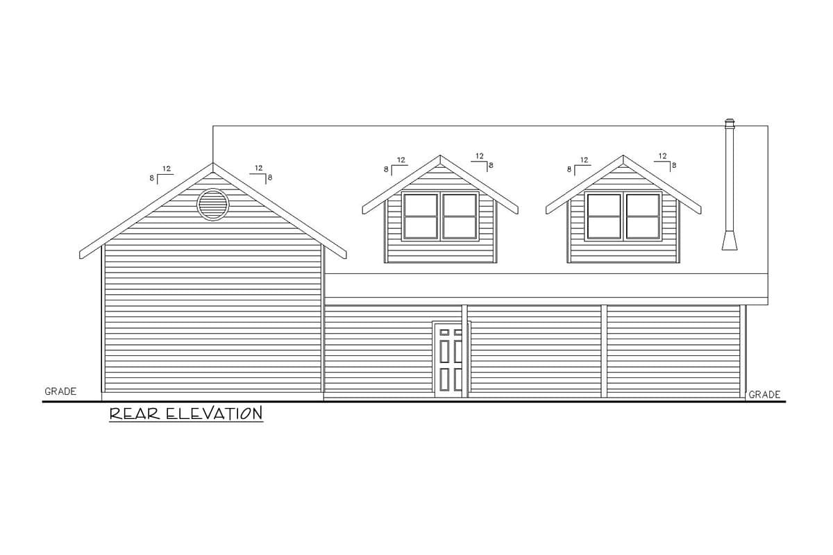 Plan 35489GH: RV Garage With Apartment Above - Image #7 - Carriage, Country, Traditional