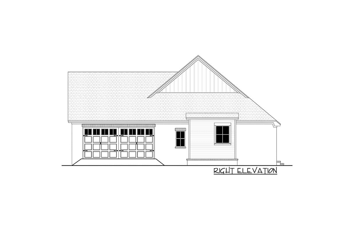 Plan 51947HZ: Transitional 4-Bedroom Modern Farmhouse with Vaulted Master Suite - 1800 Sq Ft - Image #6 - Cottage, Country, Modern Farmhouse, New American, Transitional