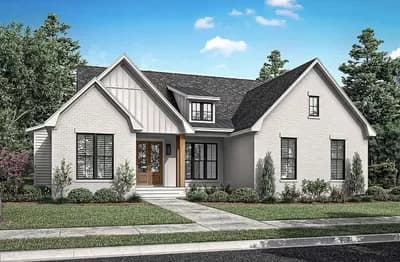 Transitional 4-Bedroom Modern Farmhouse with Vaulted Master Suite - 1800 Sq Ft