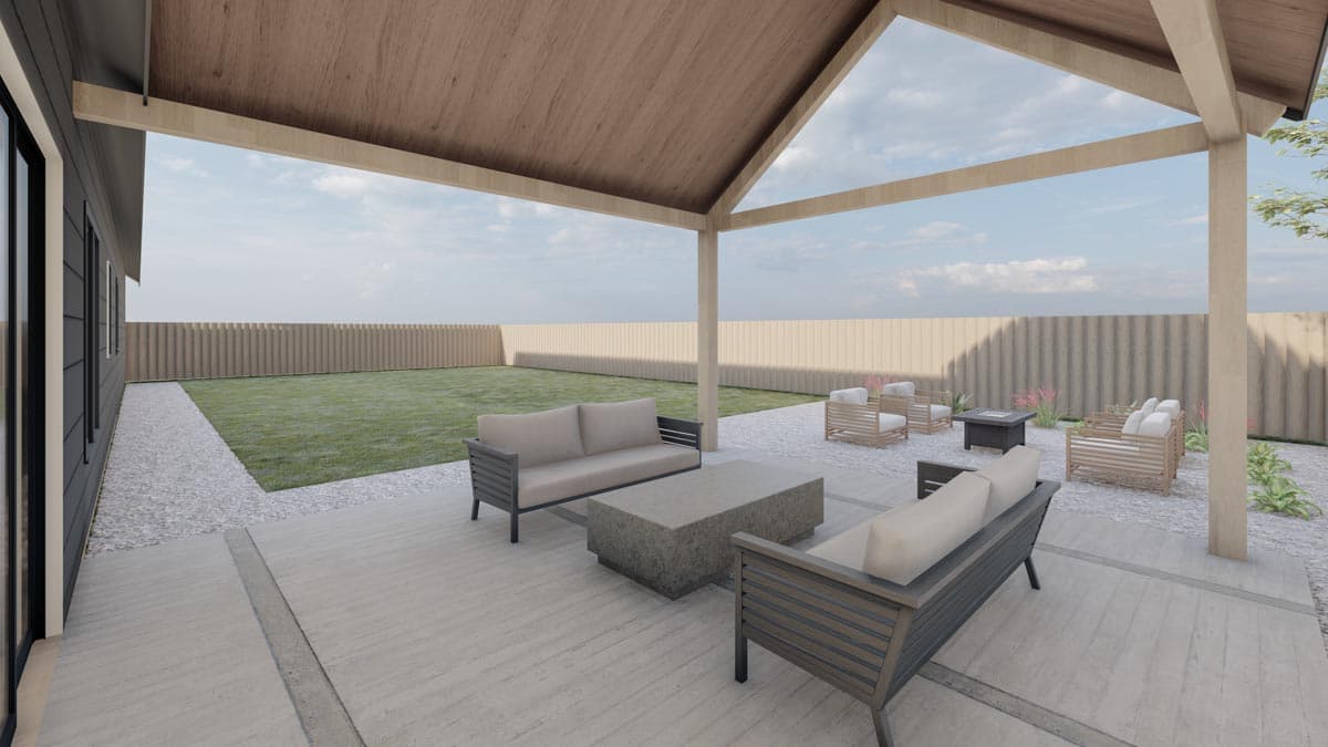 Plan 380010ASH: 50-Foot-Wide 1720 Square Foot House Plan with 2-Sided Fireplace - Image #5