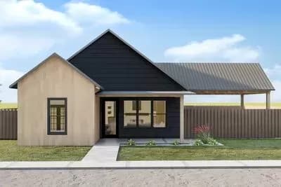 50-Foot-Wide 1720 Square Foot House Plan with 2-Sided Fireplace