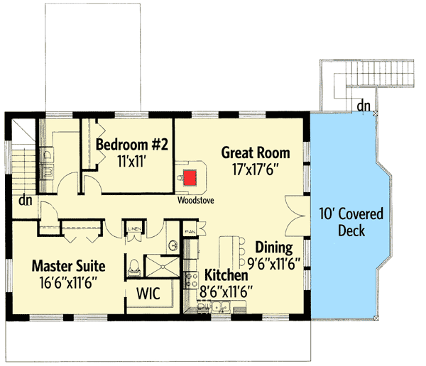 Plan 35490GH: Flexible House Plan For Many Uses - Floor Plan - 2nd Floor - Carriage, Mountain, Vacation