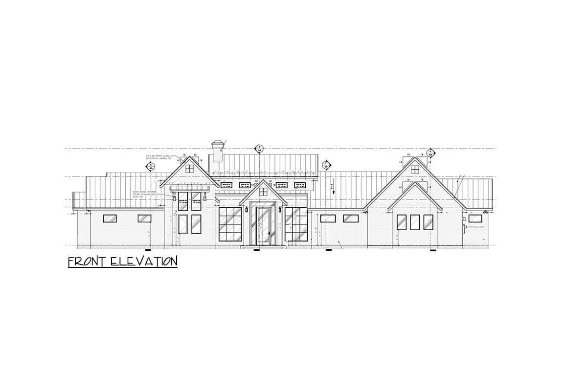 Plan 430086LY: Contemporary Hill Country House Plan Under 3600 Square Feet with 12-Foot-Deep Back Porch - Image #4 - Contemporary, Hill Country, Modern Farmhouse, Transitional