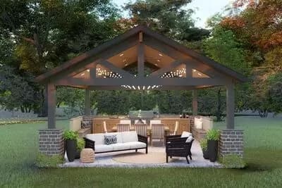500 Square Foot Outdoor Kitchen Pavilion