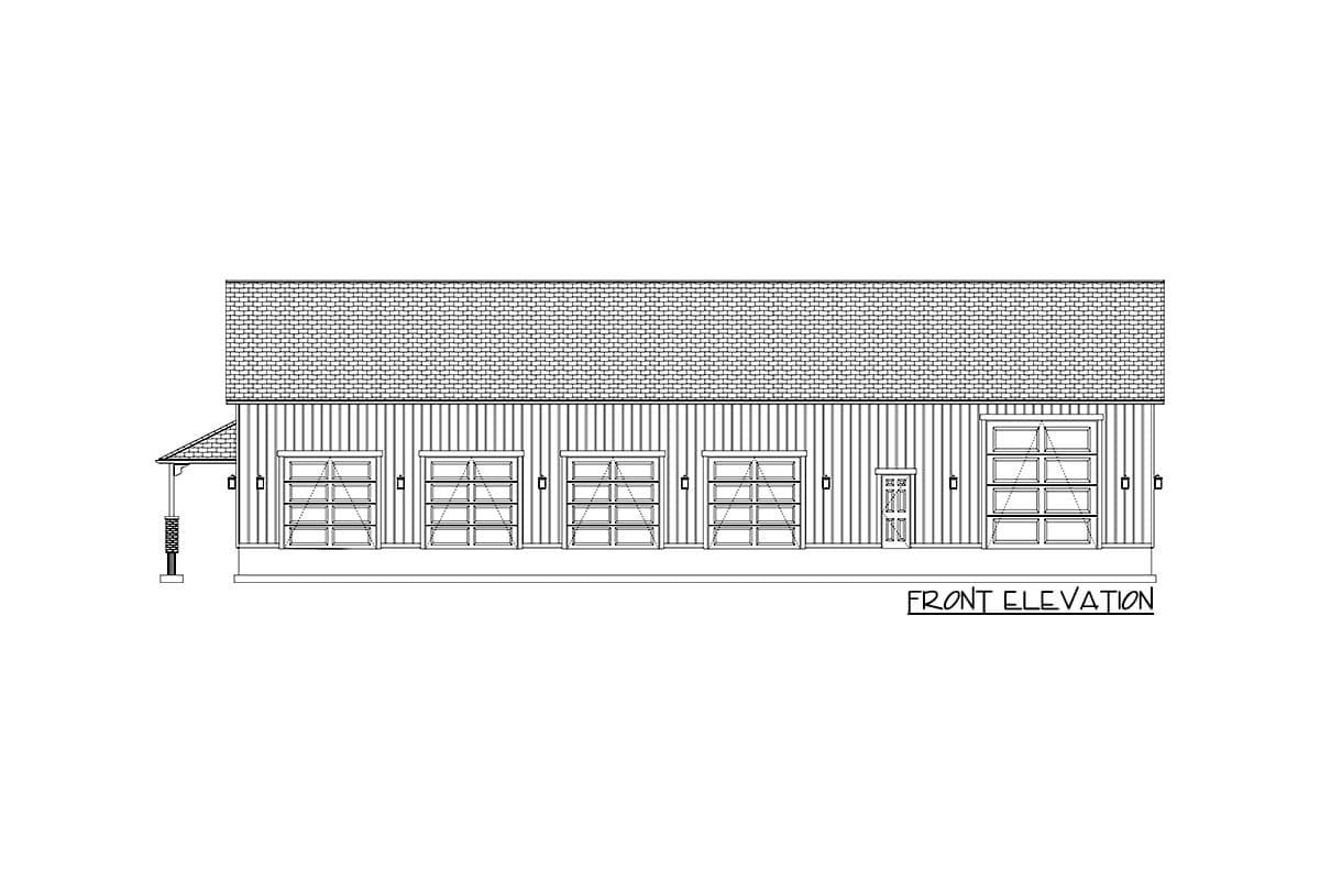 Plan 61457UT: 6000 Square Foot Car Lover's Garage with Drive Through RV Bay and a Clean-Up Bath with Shower - Image #9 - Barndominium, Country, Craftsman, Traditional