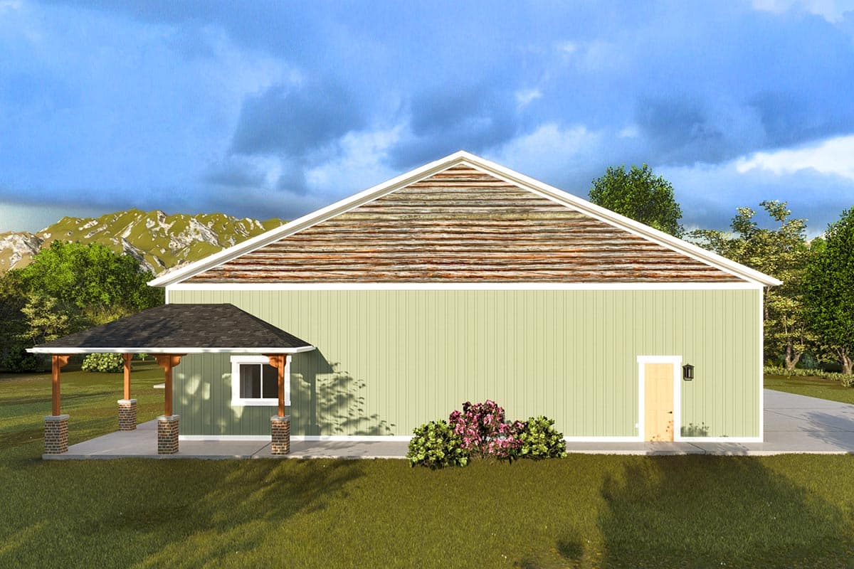 Plan 61457UT: 6000 Square Foot Car Lover's Garage with Drive Through RV Bay and a Clean-Up Bath with Shower - Image #5 - Barndominium, Country, Craftsman, Traditional