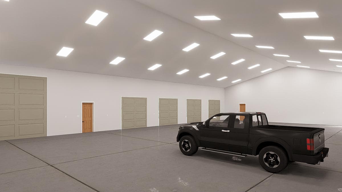 Plan 61457UT: 6000 Square Foot Car Lover's Garage with Drive Through RV Bay and a Clean-Up Bath with Shower - Image #7 - Barndominium, Country, Craftsman, Traditional