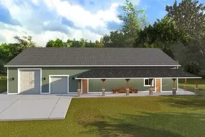 6000 Square Foot Car Lover's Garage with Drive Through RV Bay and a Clean-Up Bath with Shower