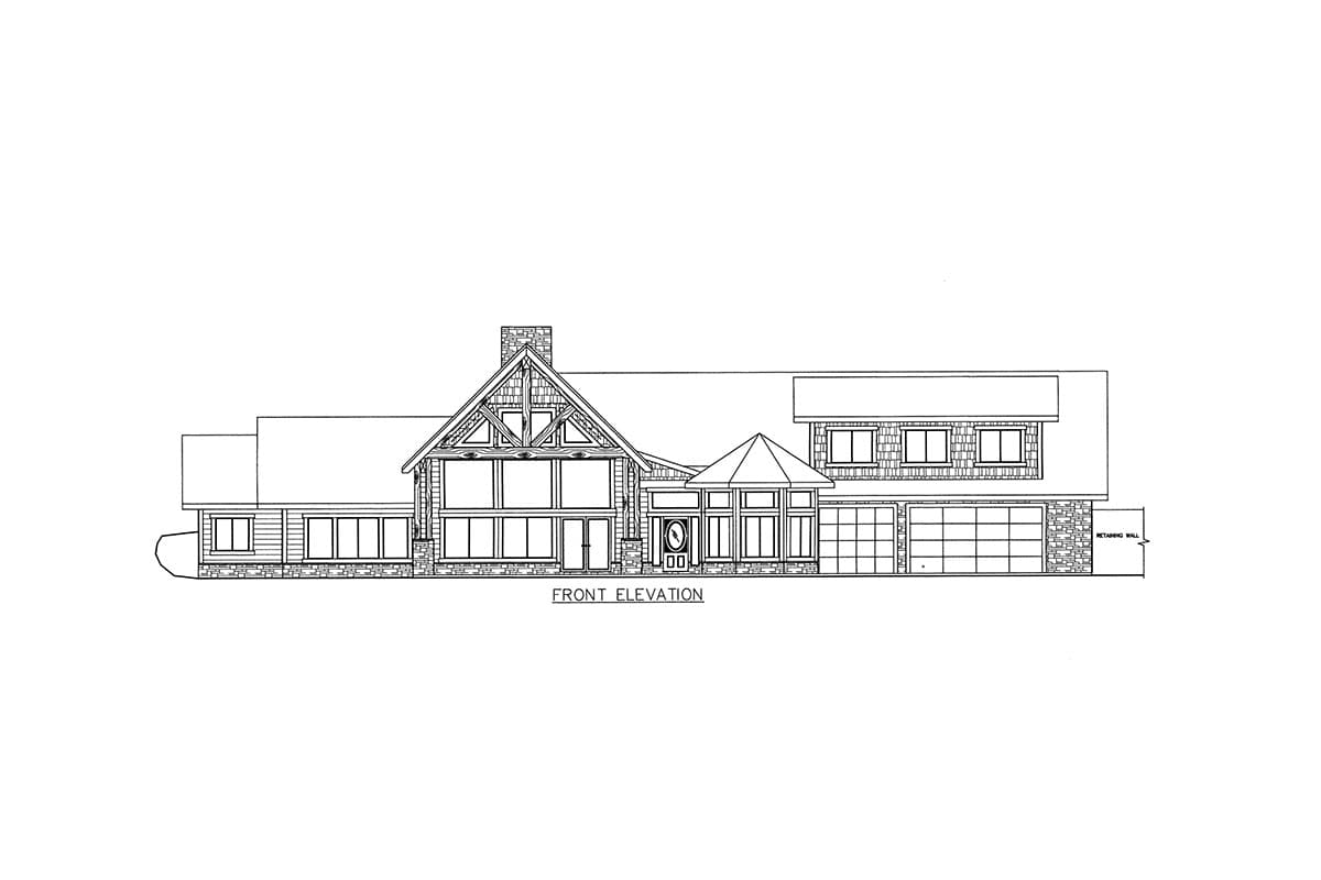 Plan 35498GH: Mountain House Plan with Octagonal Dining Room - Image #6 - Craftsman, Mountain, Northwest, Rustic, Vacation
