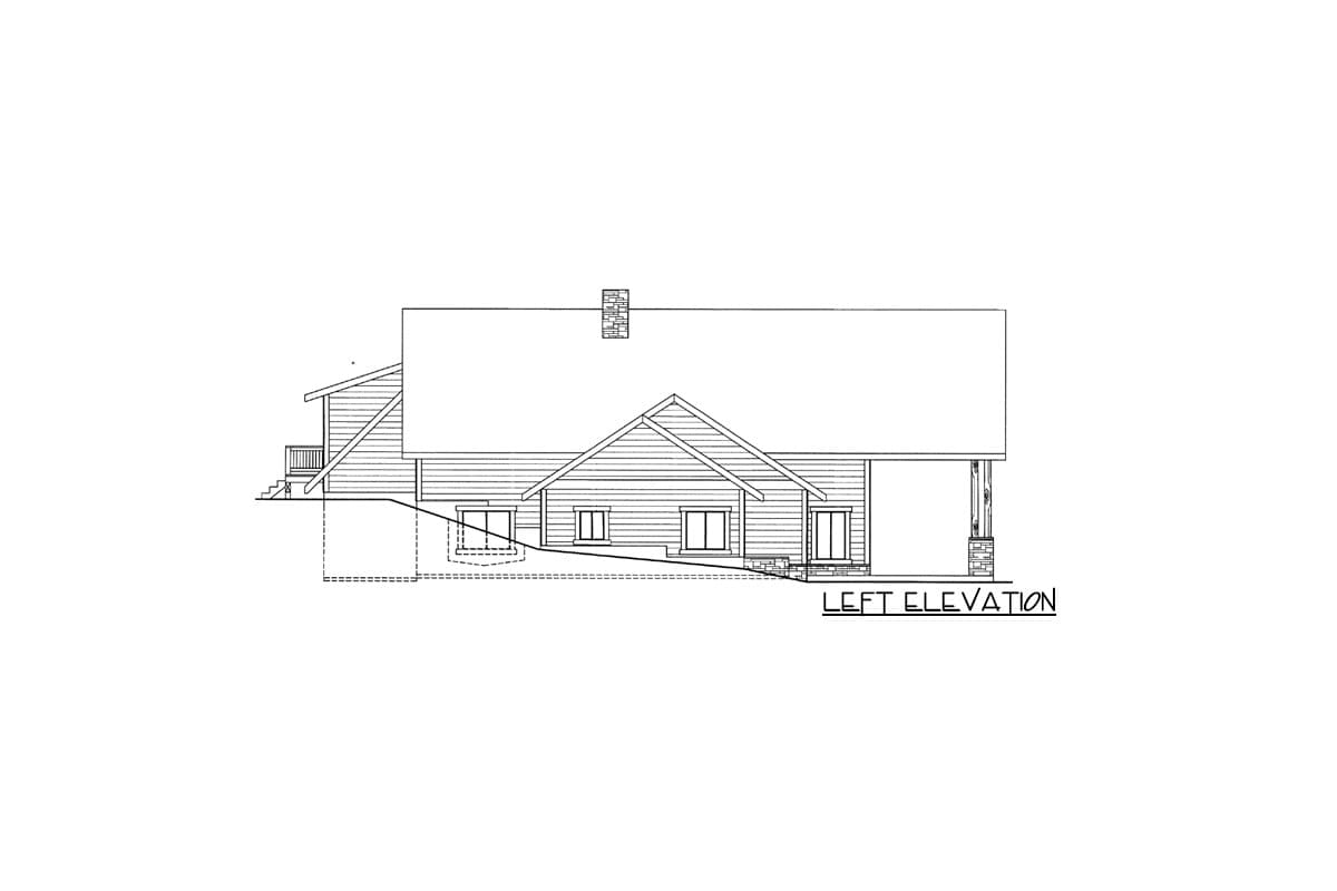 Plan 35498GH: Mountain House Plan with Octagonal Dining Room - Image #9 - Craftsman, Mountain, Northwest, Rustic, Vacation
